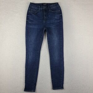 Judy Blue Jeans Womens 7/28 Blue Skinny Fit High Waist Dark Wash Denim JB88326